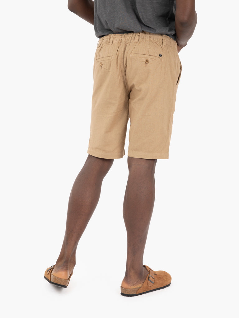 IMPURE - Bermuda short mixed linen beige