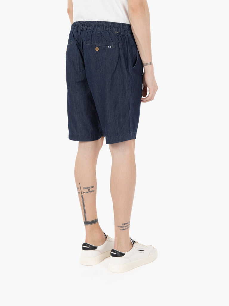 IMPURE - Bermuda short mixed linen blue