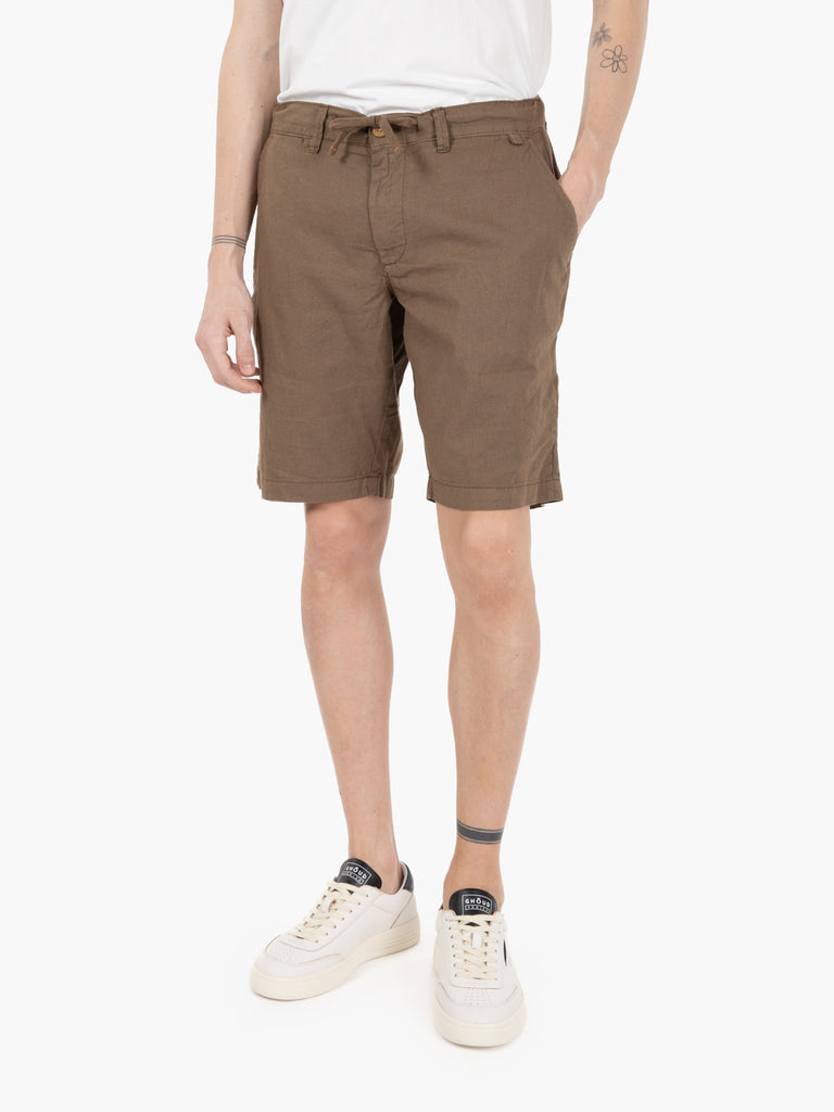 IMPURE - Bermuda short mixed linen mud