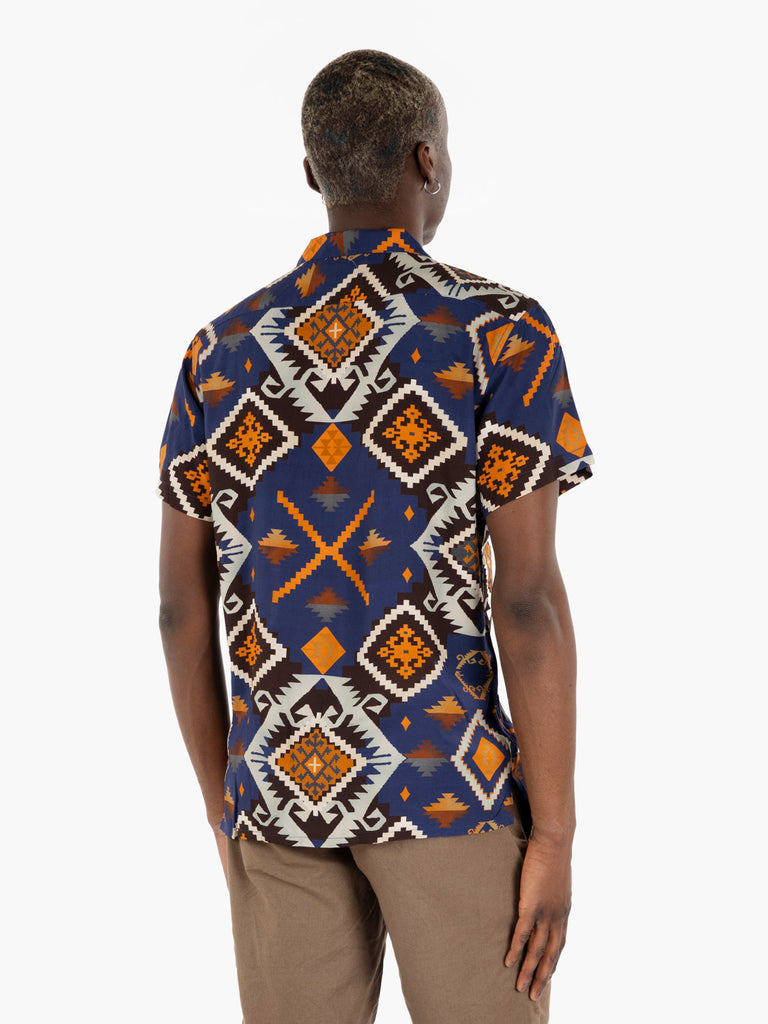 IMPURE - Camicia bowling viscosa royal