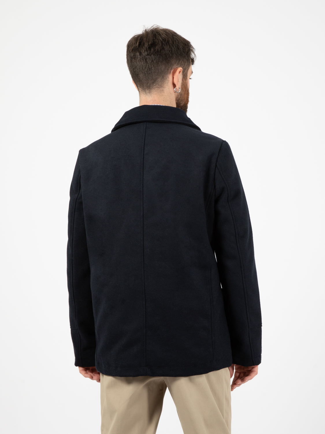 Peacoat Mixed Wool Navy Jacket