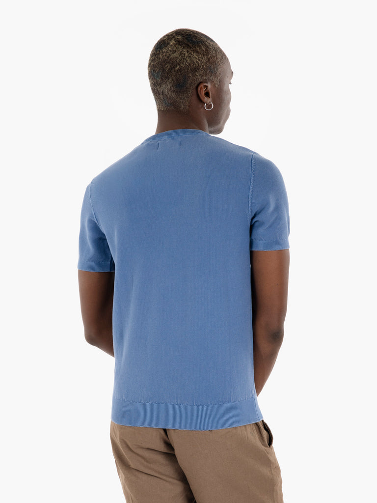 IMPURE - Maglia a manica corta acid wash blue