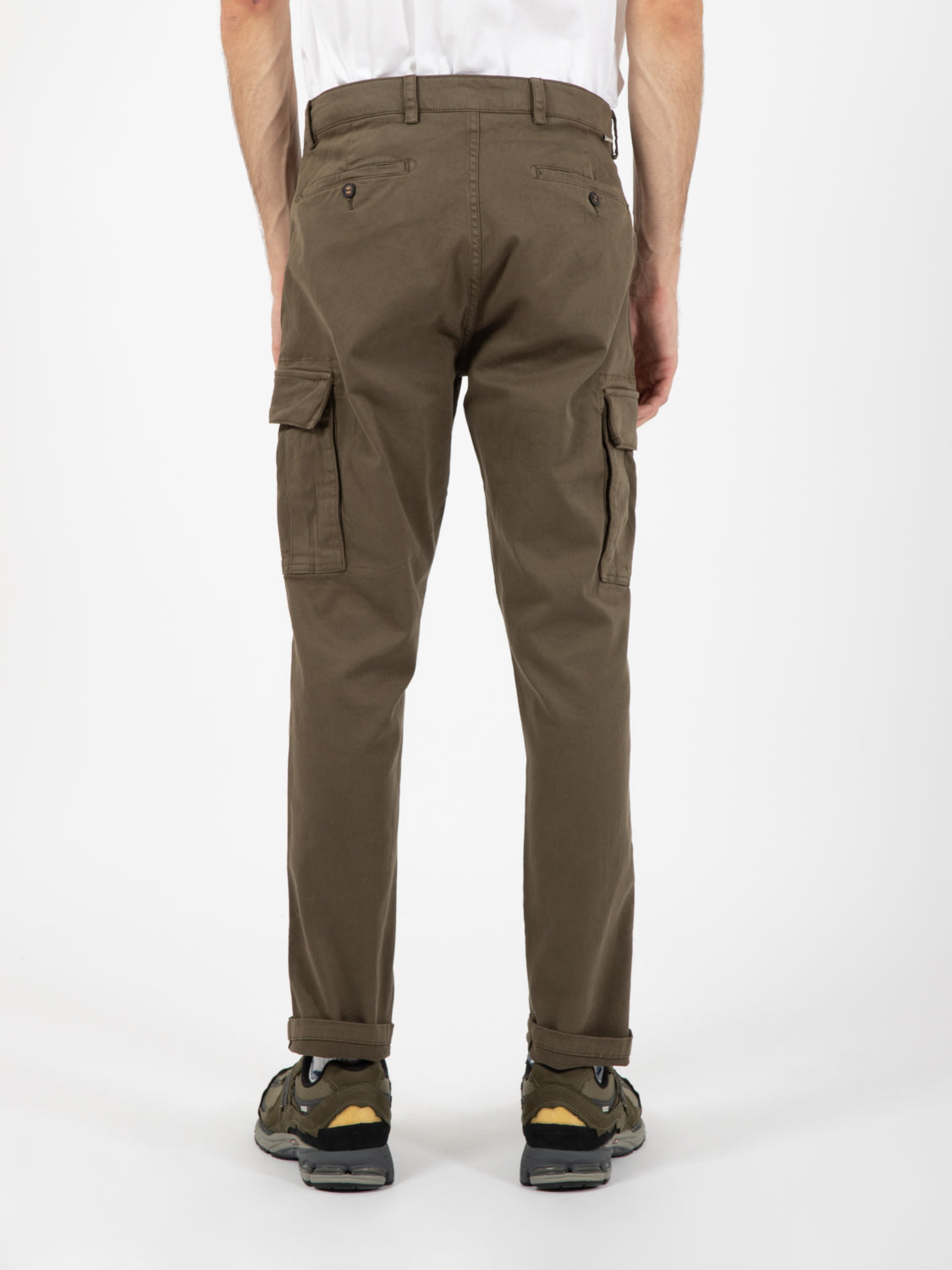 Pantaloni Cargo Long twill stretch verde