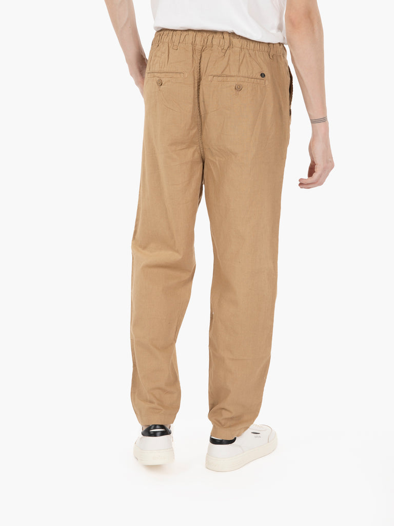 IMPURE - Pantaloni chino mixed linen beige