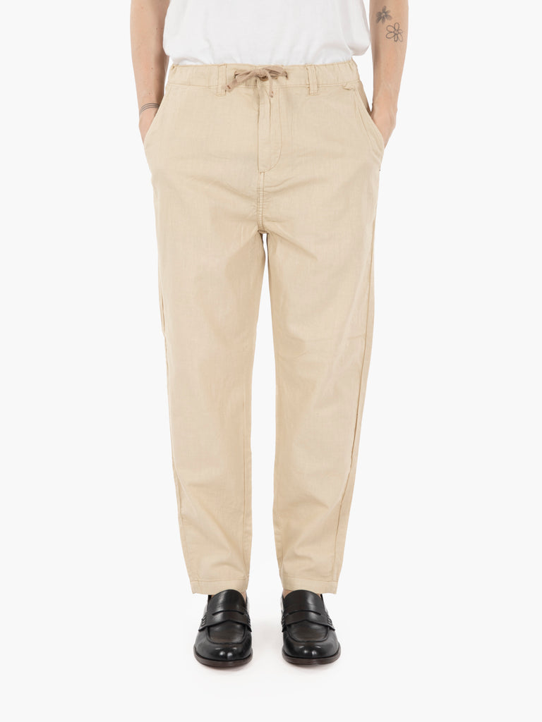 IMPURE - Pantaloni chino mixed linen desert