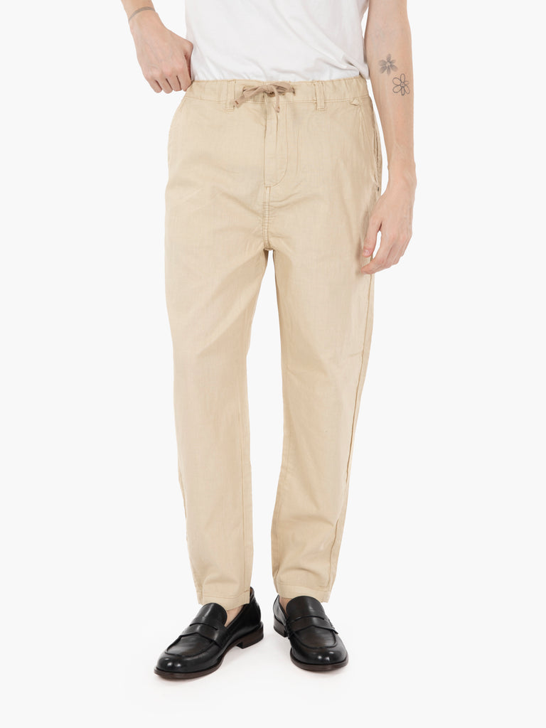 IMPURE - Pantaloni chino mixed linen desert