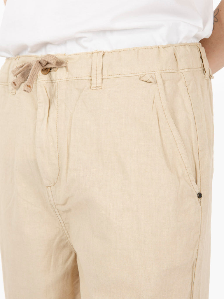IMPURE - Pantaloni chino mixed linen desert
