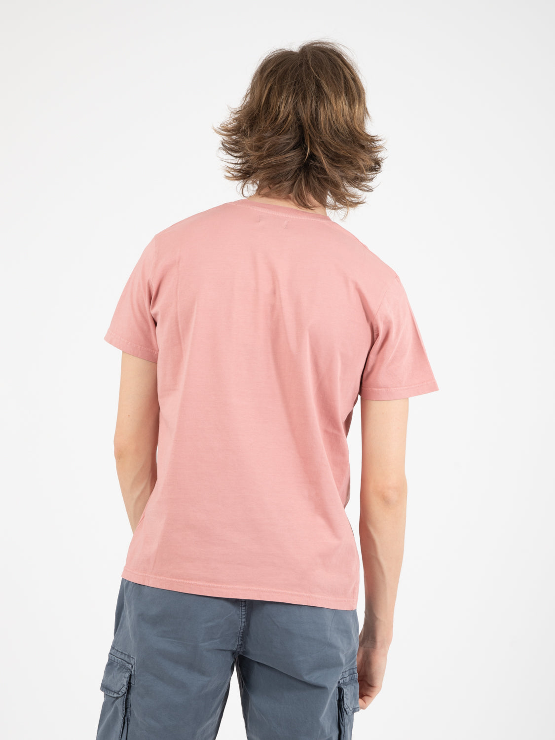 Pink floral pattern pocket t-shirt