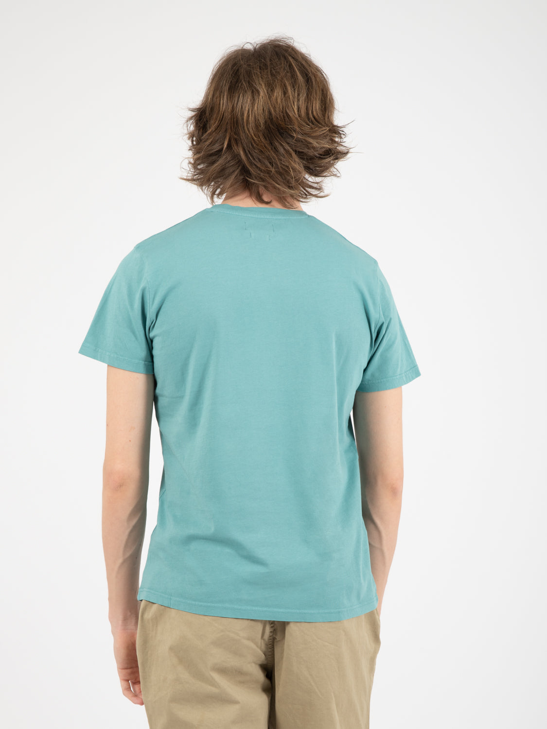 Aqua green patterned pocket T-shirt