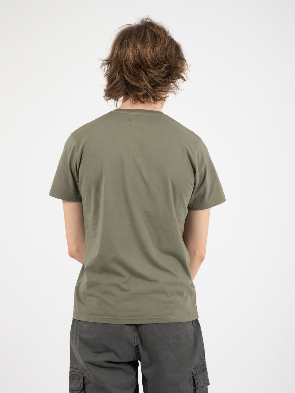 Green patterned pocket T-shirt