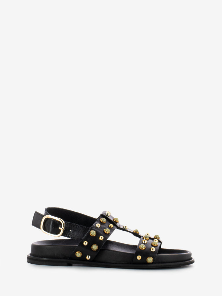 INUOVO - Sandali con borchie crystal black
