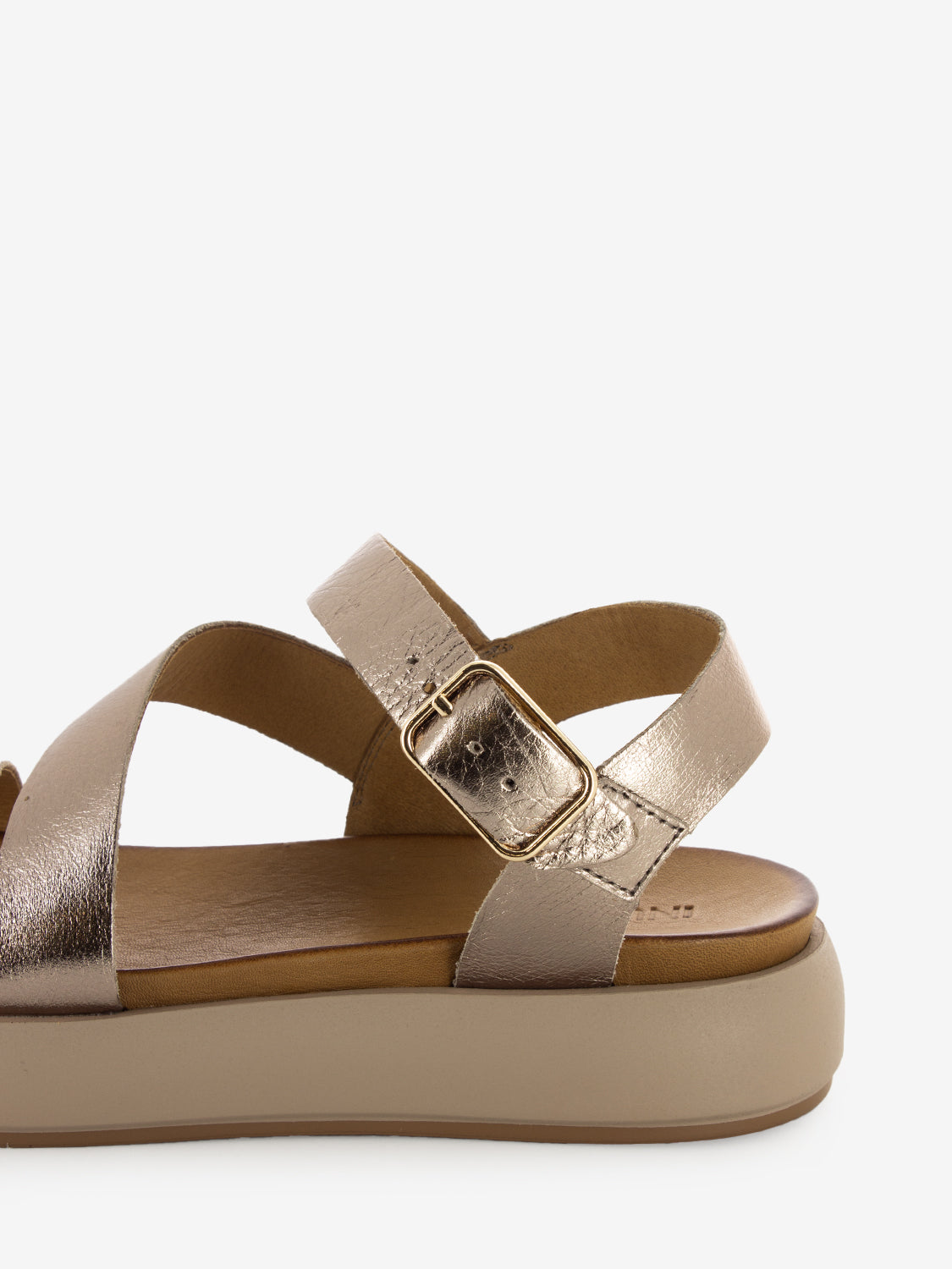 Sandali con platform metallic ash