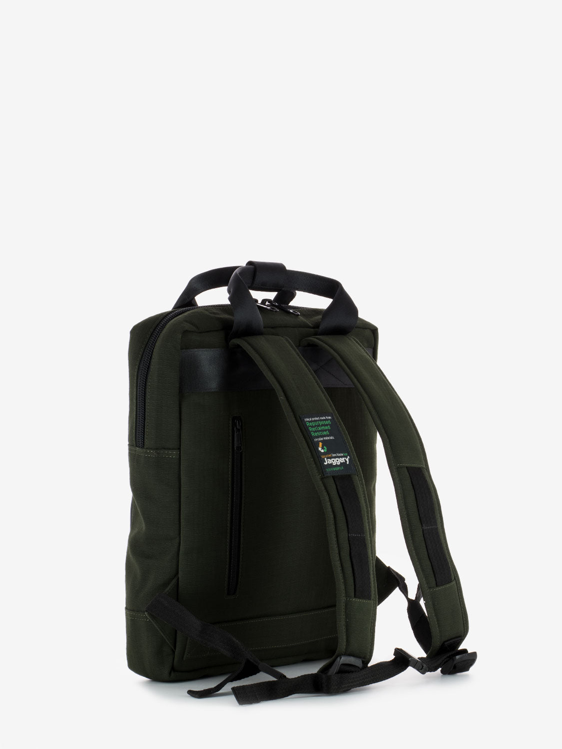 Arrive backpack in seat belts and canvas