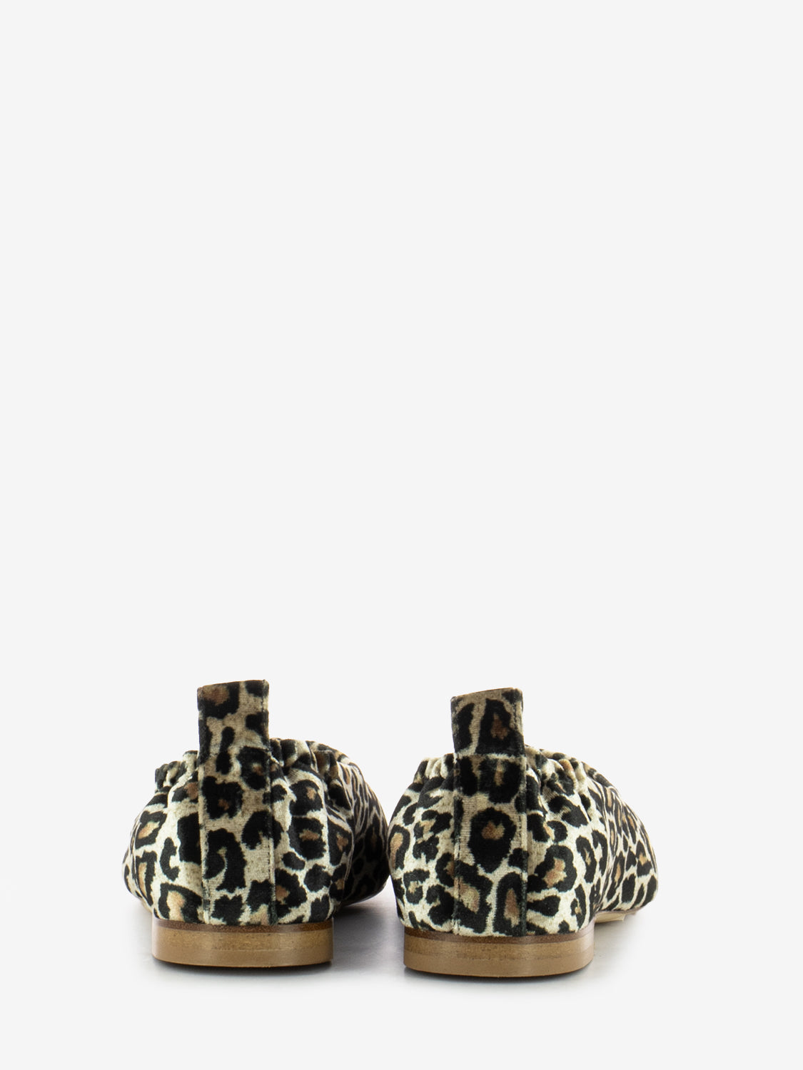 Ballerine in velluto leopardo