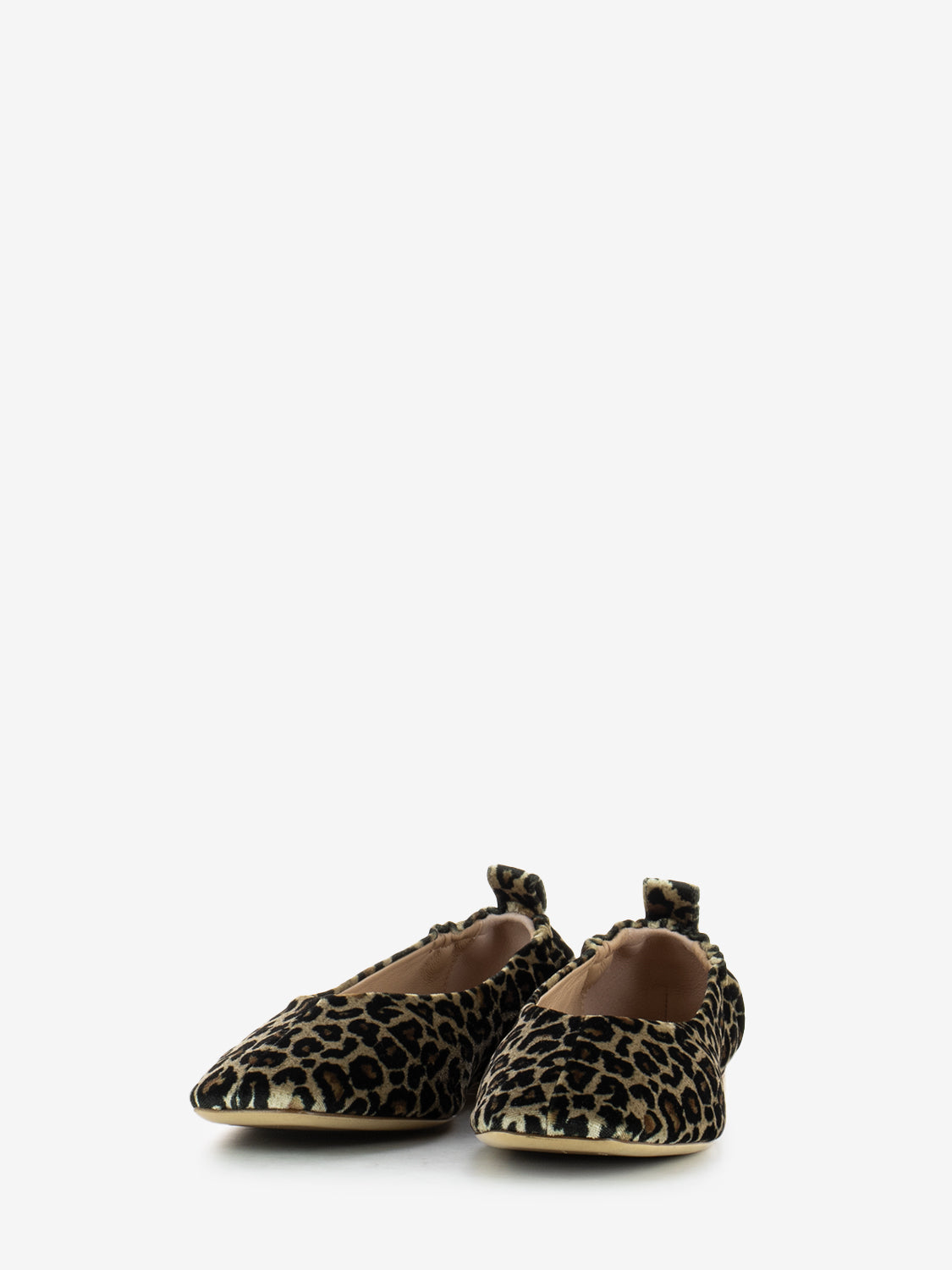 Ballerine in velluto leopardo