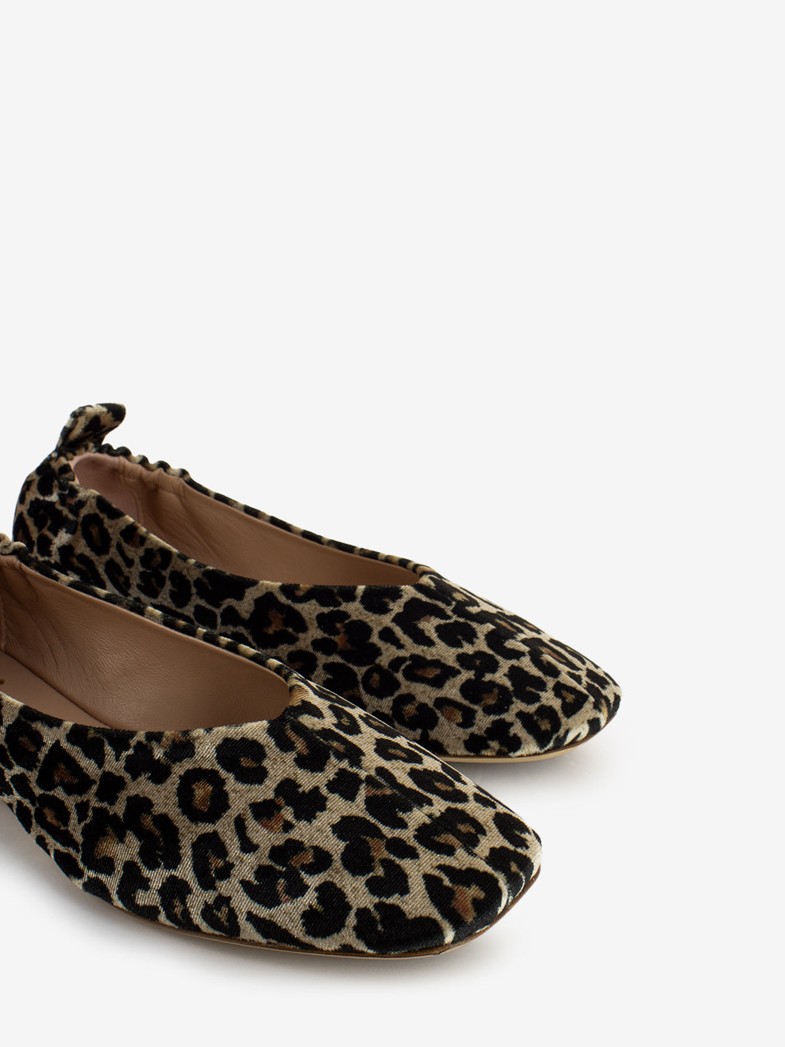Ballerine in velluto leopardo