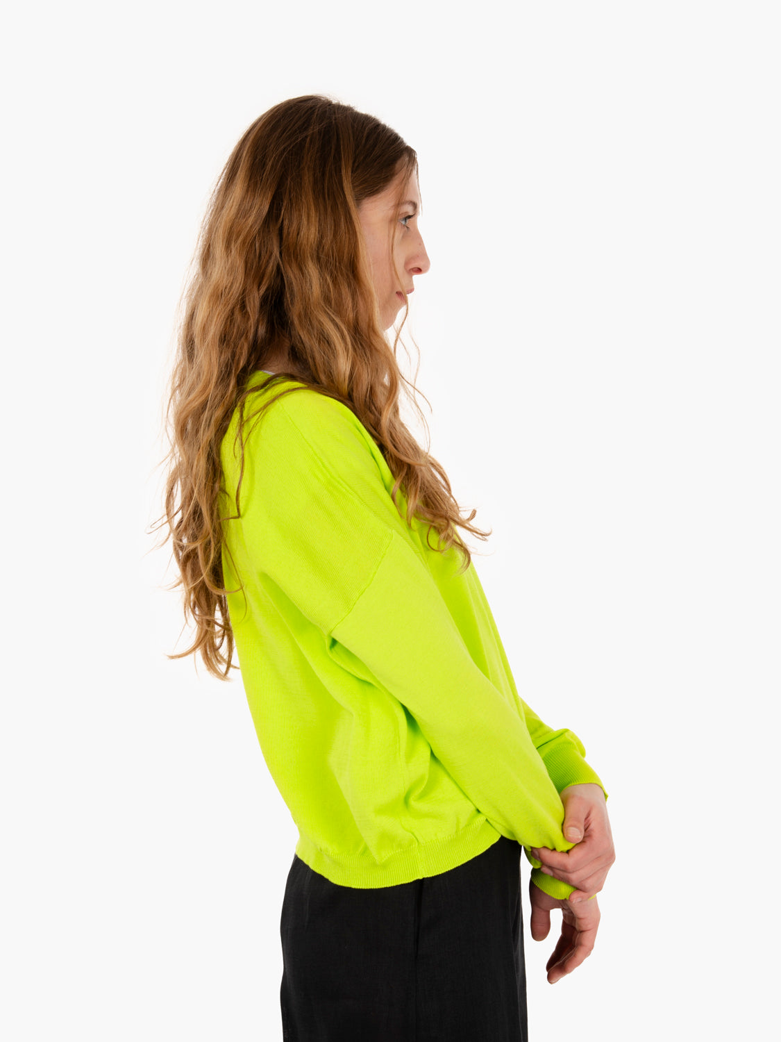 Maglia girocollo corto lime