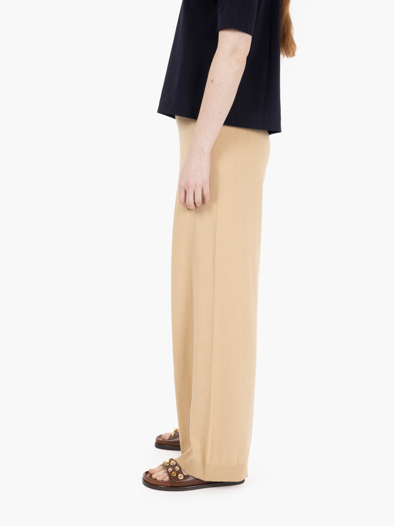 JEI O' - Pantaloni in maglia sabbia