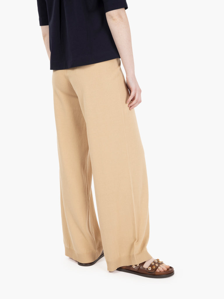 JEI O' - Pantaloni in maglia sabbia