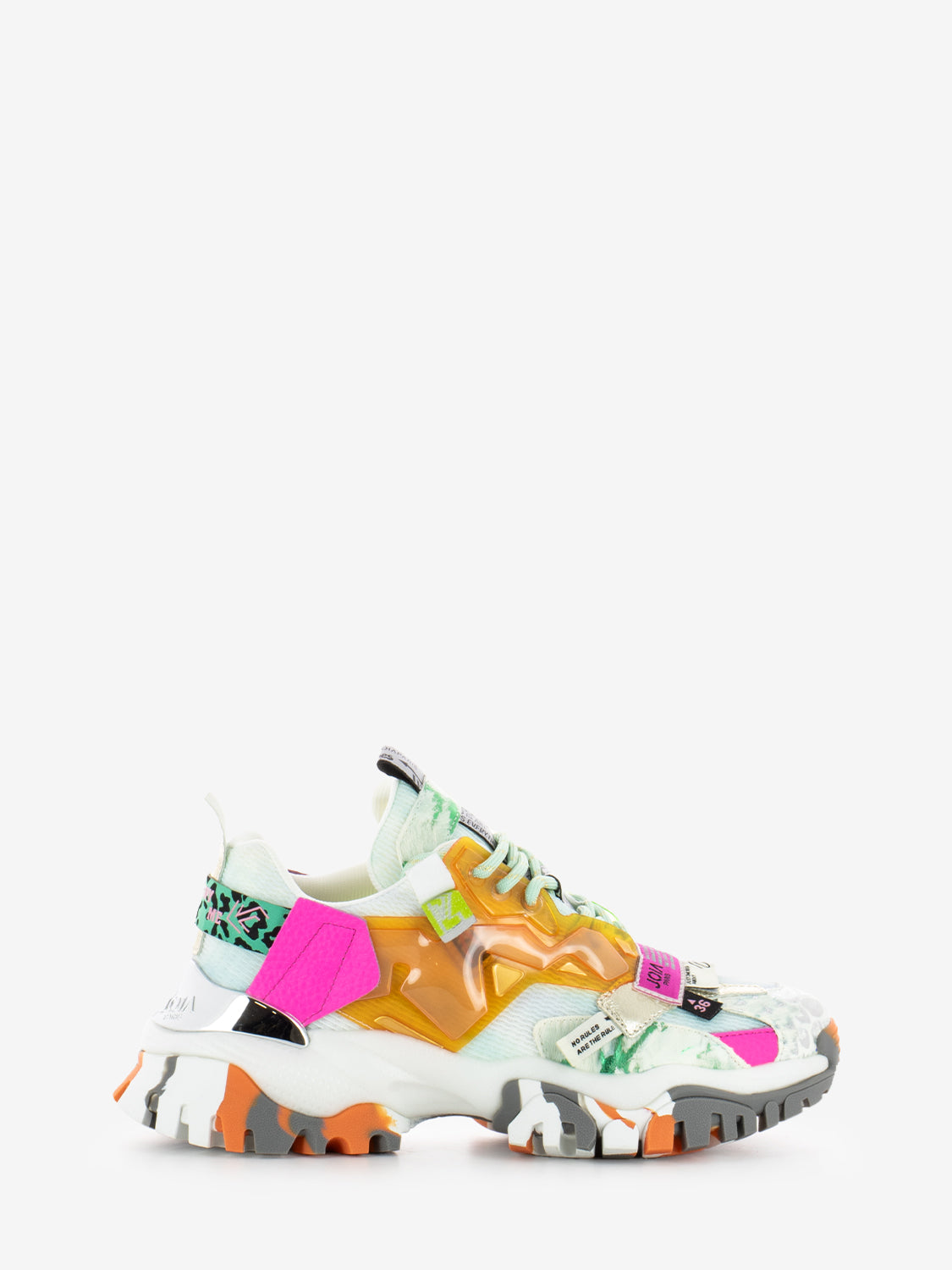 Sneakers in gomma e cavallino multicolor