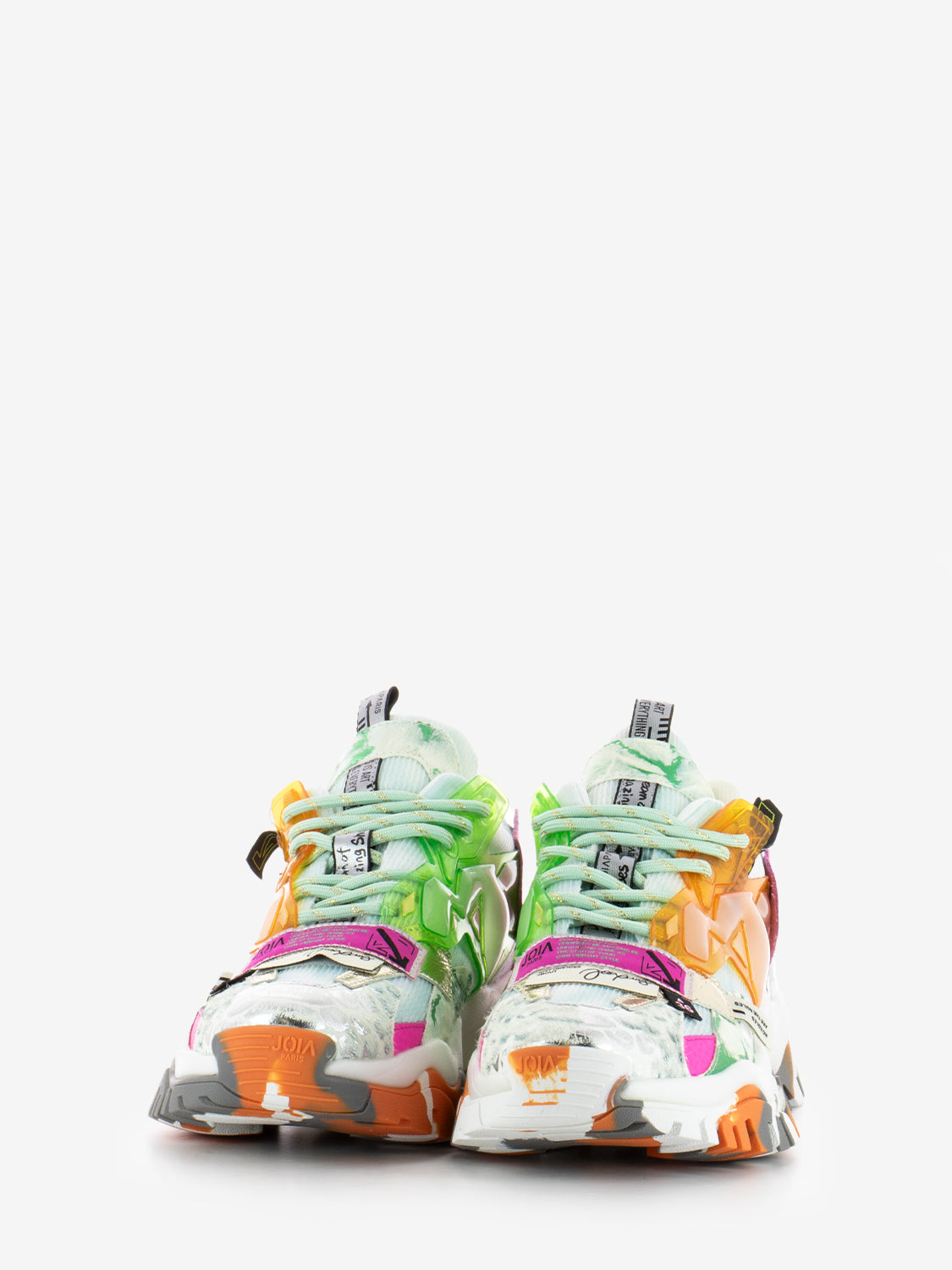 Sneakers in gomma e cavallino multicolor