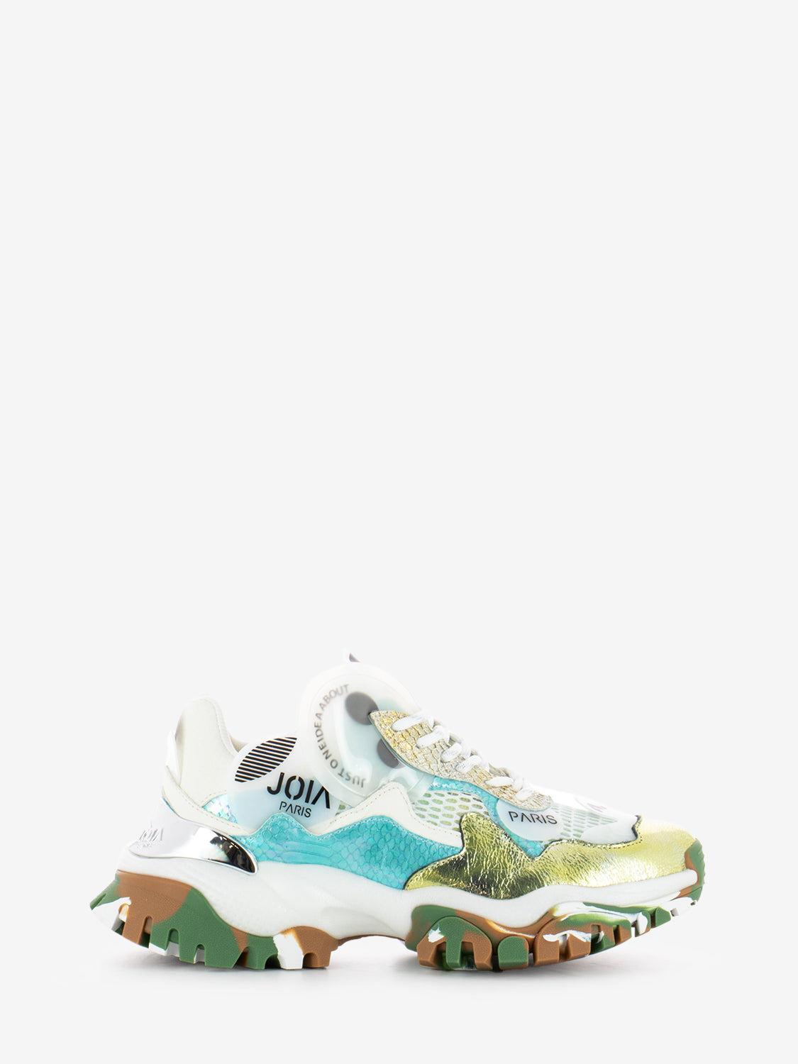 Sneakers in mesh chunky platino / tiffany