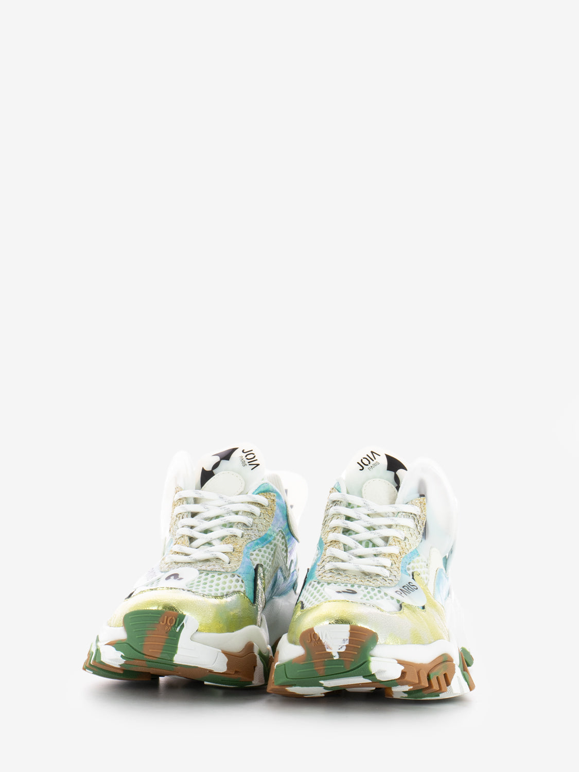 Sneakers in mesh chunky platino / tiffany