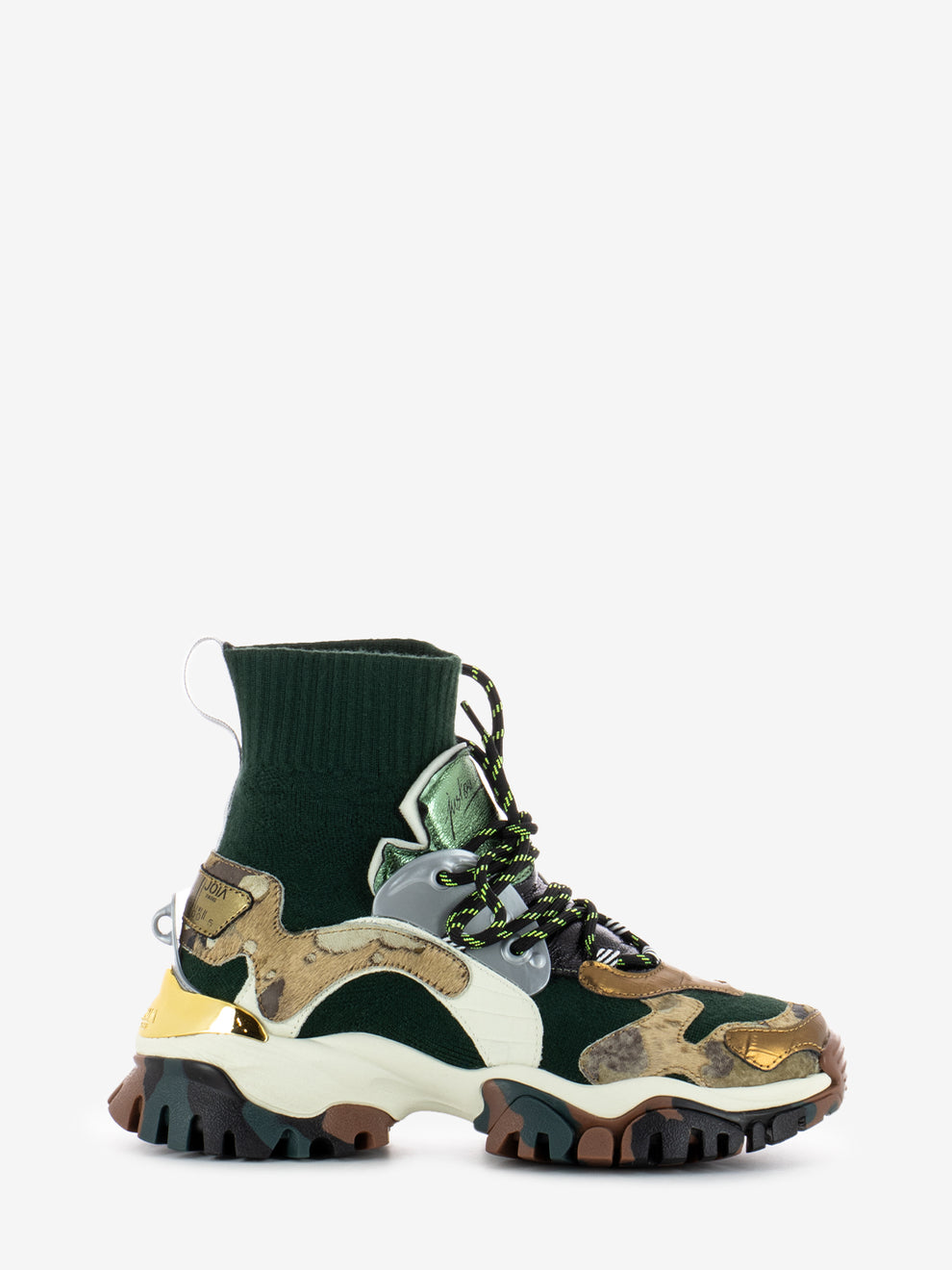Sneakers Lazy Darkgreen / Brown