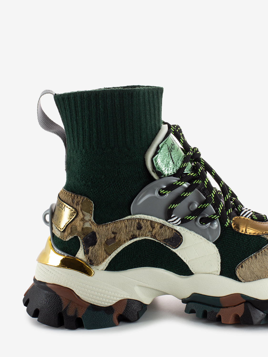 Sneakers Lazy Darkgreen / Brown