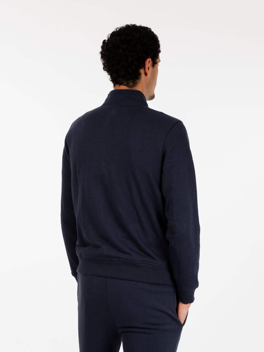 Le Vrai Augur Poly cotton blue depth sweatshirt