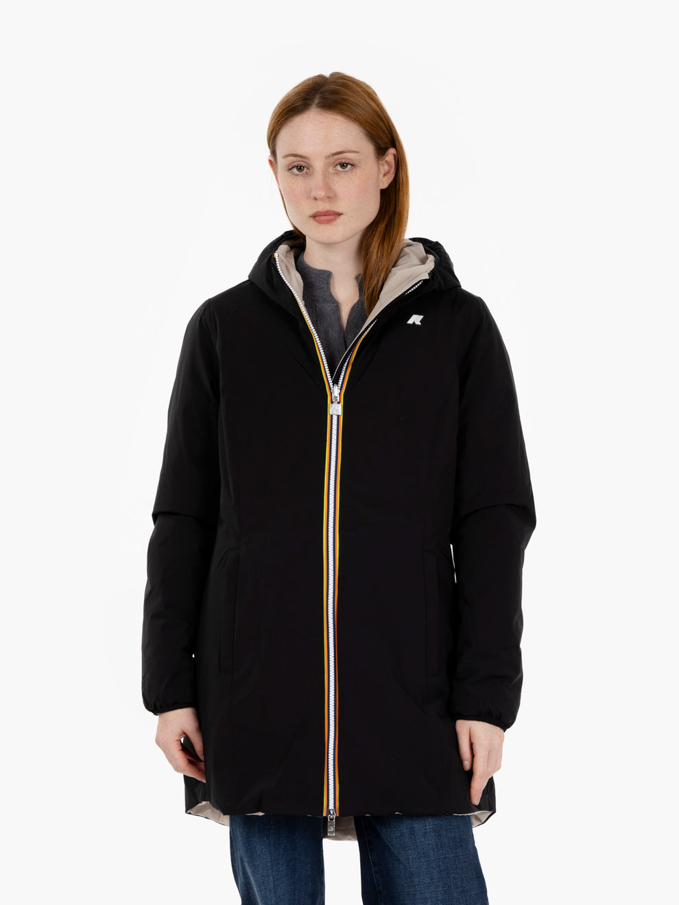 Giacca Denise warm double black pure / beige cashmere