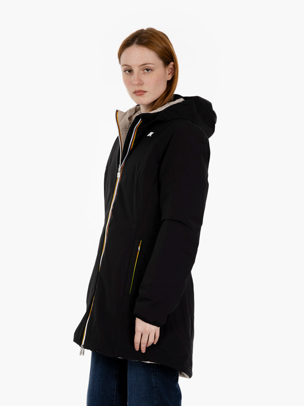 Giacca Denise warm double black pure / beige cashmere