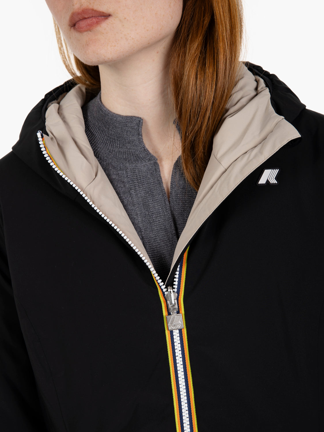 Giacca Denise warm double black pure / beige cashmere