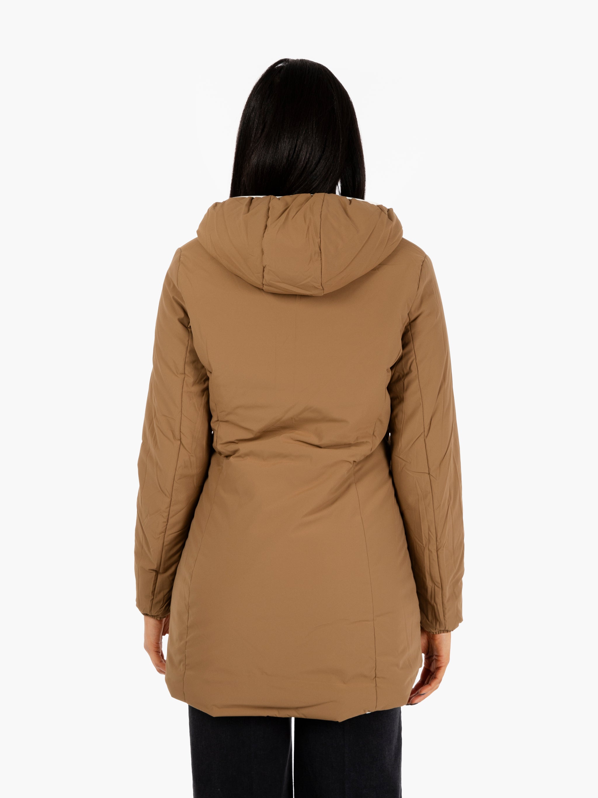 Giacca Denise warm double face white / brown