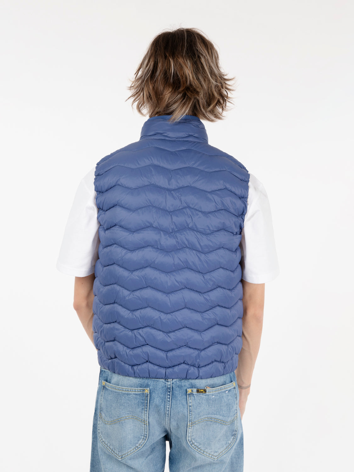 Valen quilted warm blue fiord vest