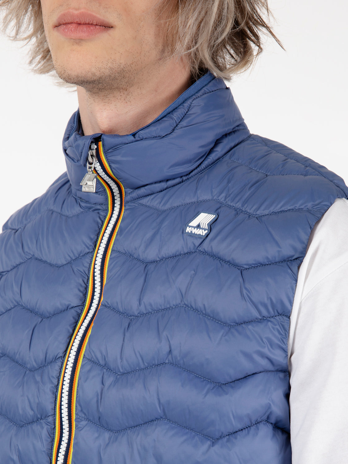 Valen quilted warm blue fiord vest