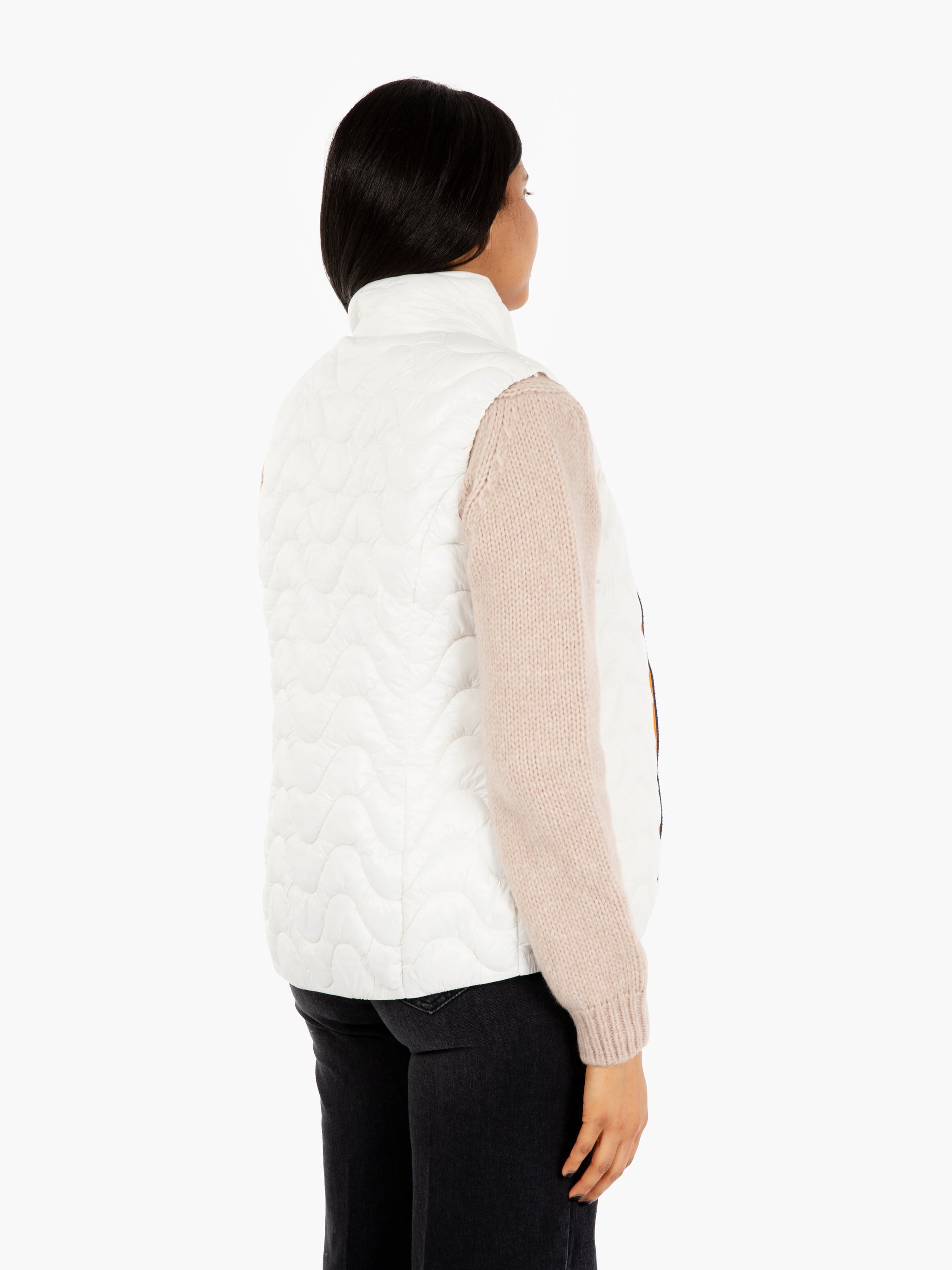 Gilet Viole quilted warm white