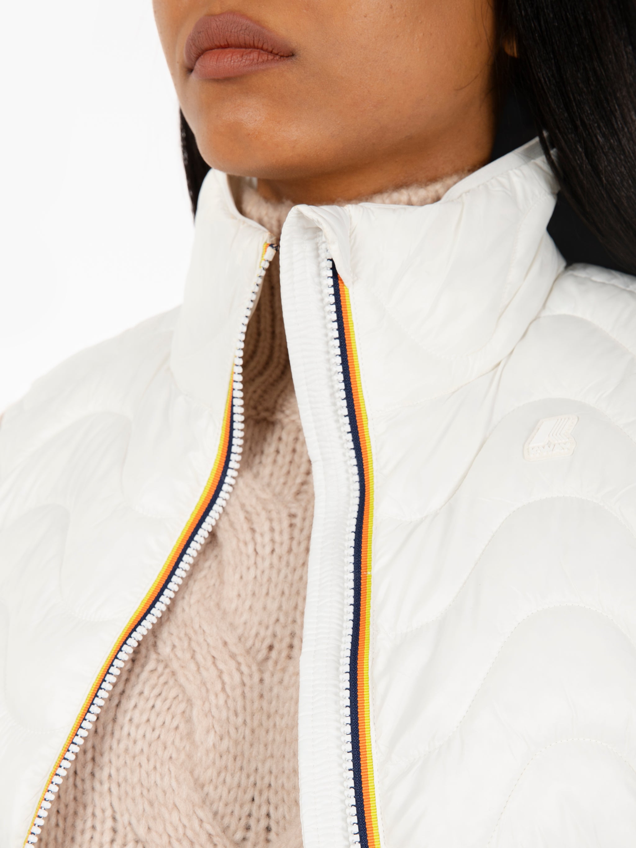 Gilet Viole quilted warm white