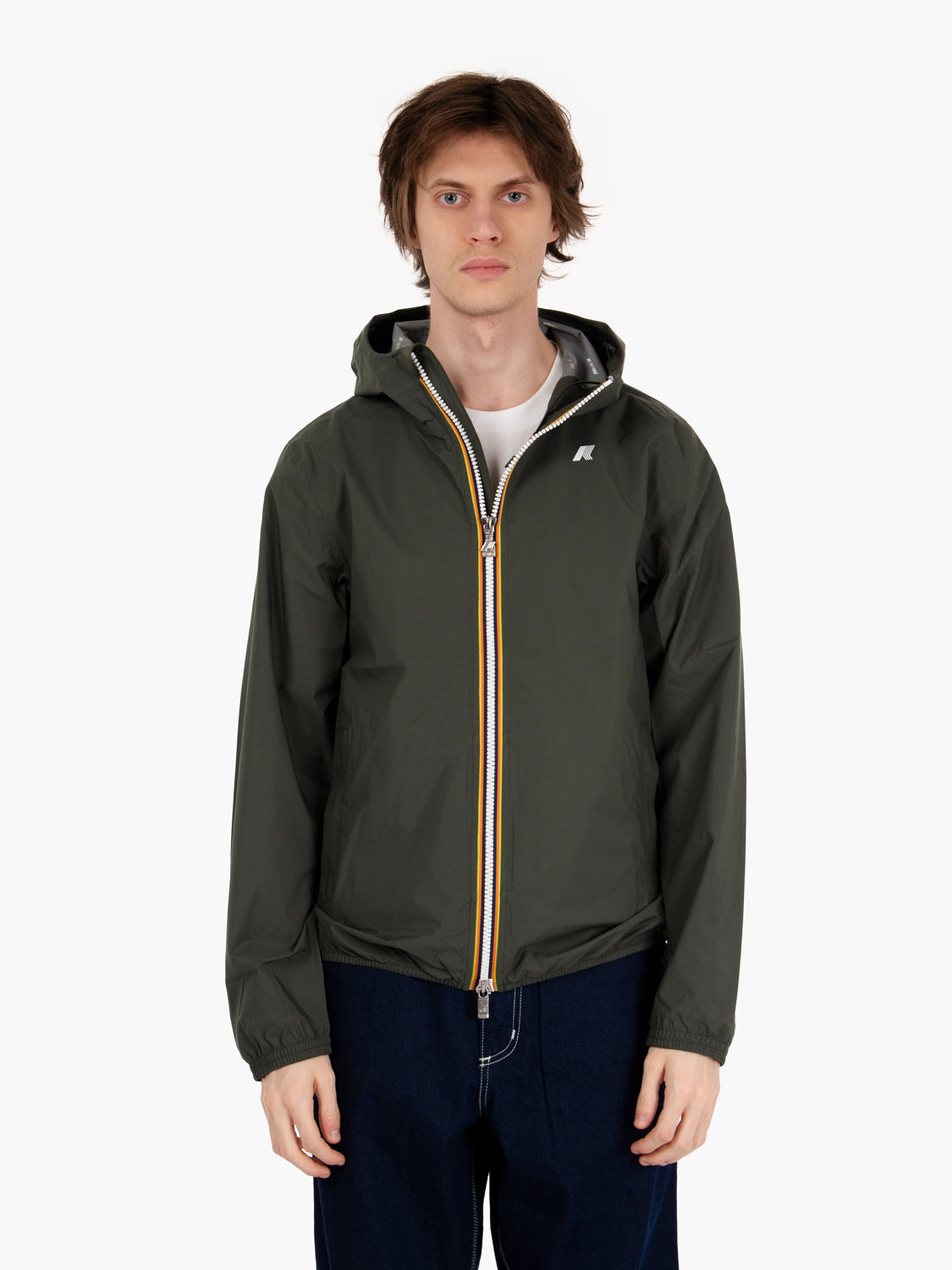 Jacket stretch dot green blackish