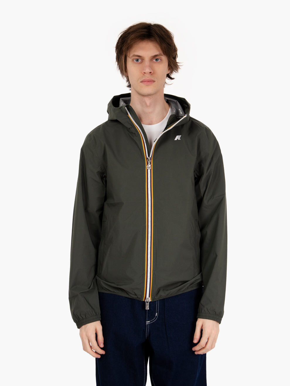 Jacket stretch dot green blackish