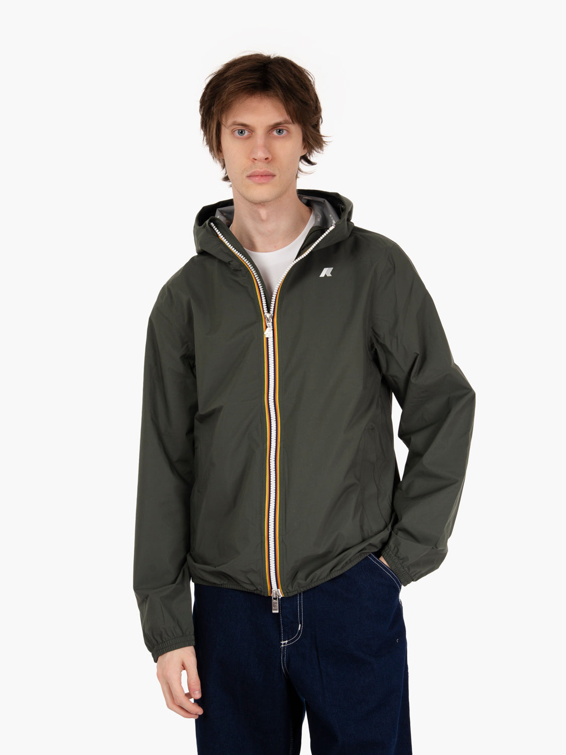 Jacket stretch dot green blackish