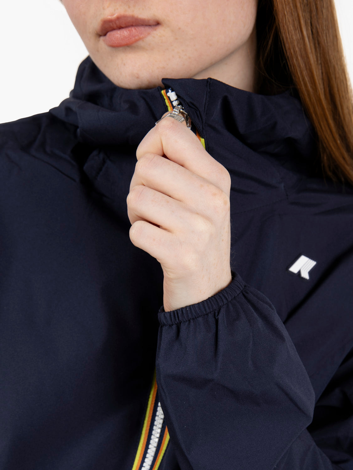 Marguerite stretch poly jersey blue depht