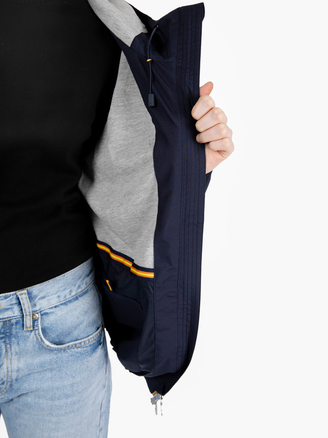 Marguerite stretch poly jersey blue depht