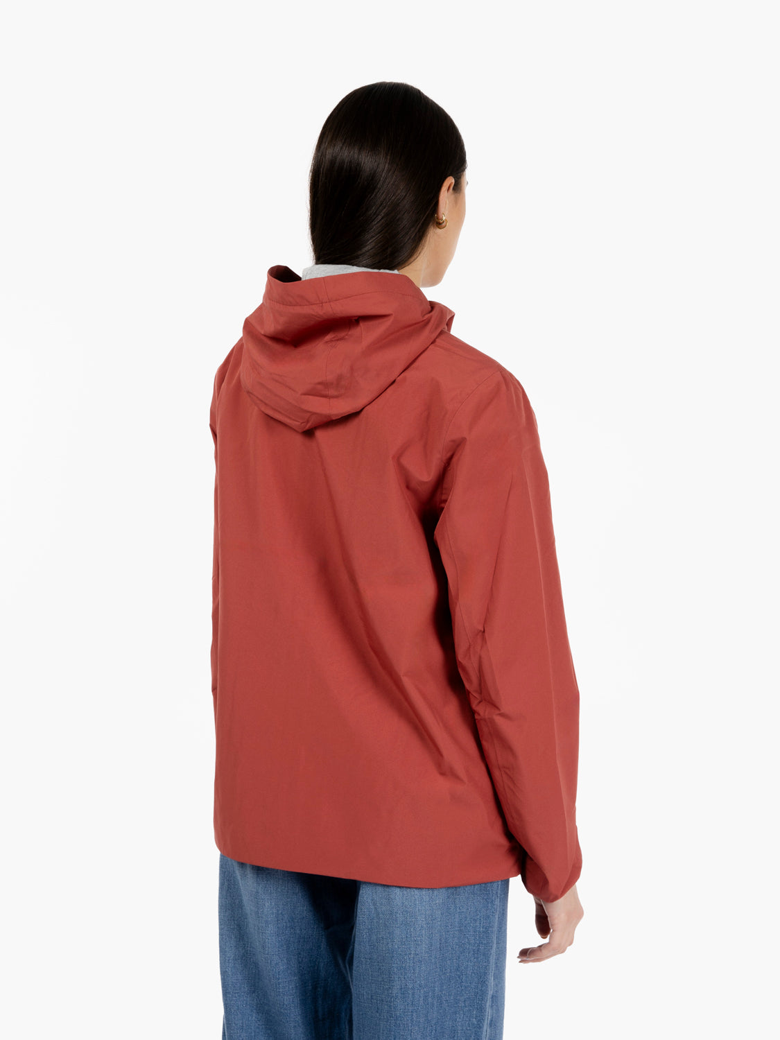 Marguerite stretch poly jersey red brownish