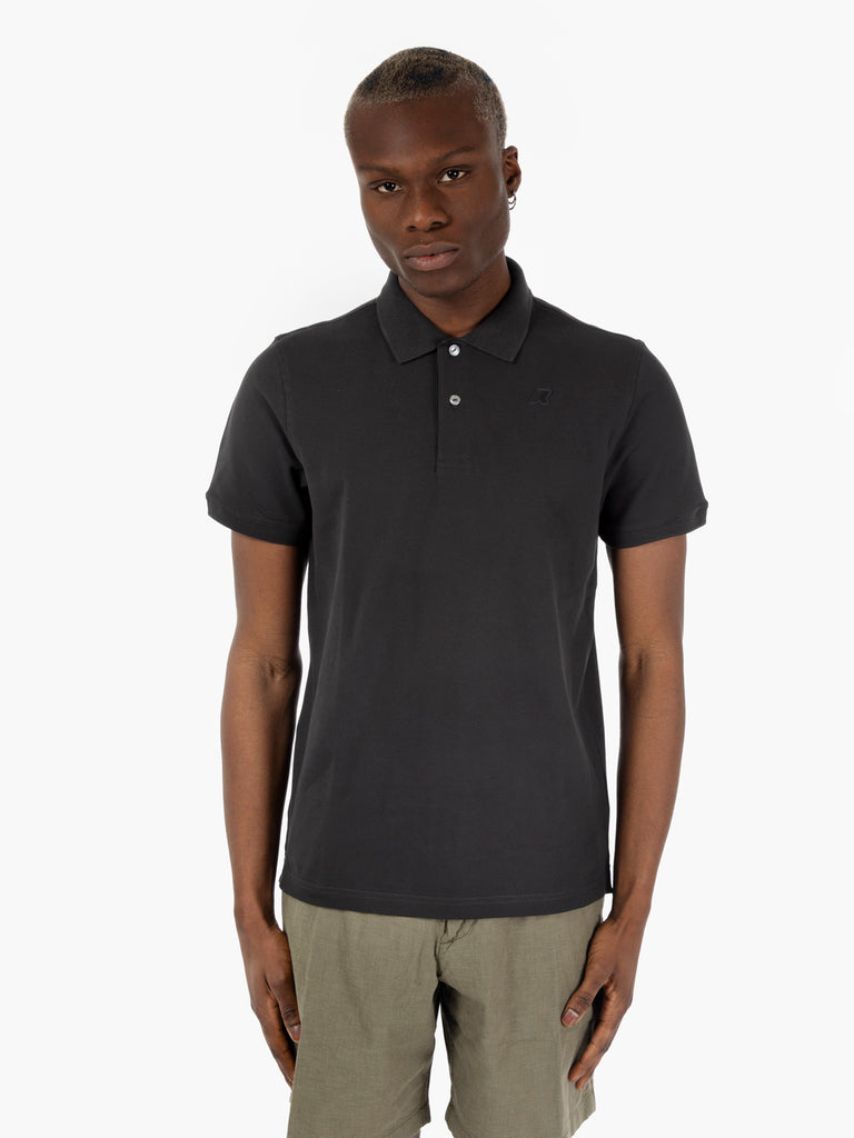 K-WAY - Polo maniche corte Amedee black pure