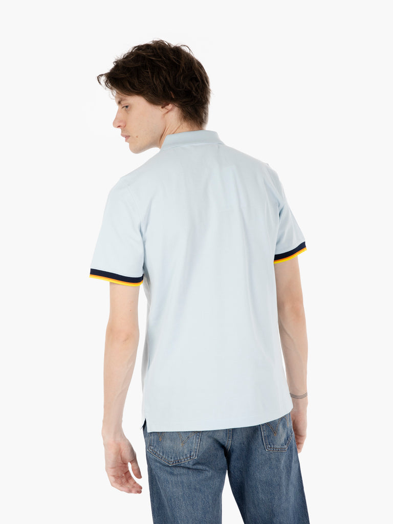 K-WAY - Polo vincent pique blu baby