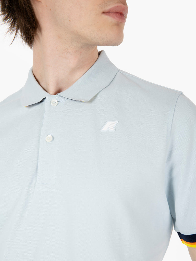 K-WAY - Polo vincent pique blu baby