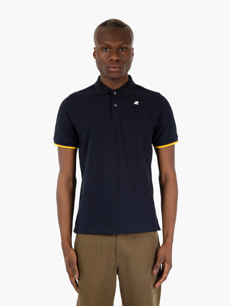 K-WAY - Polo Vincent pique blue depth