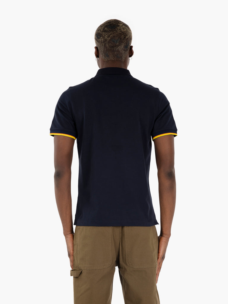 K-WAY - Polo Vincent pique blue depth