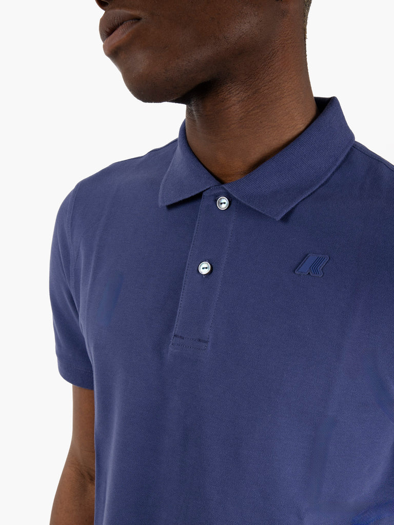 K-WAY - Polo vincent pique deep cobalt
